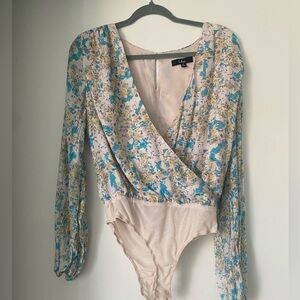 Lulus floral bodysuit top